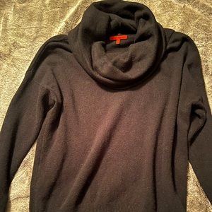Buckle Black Cowl Neck Sweater